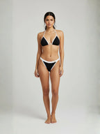 Biquíni Bronze Cortininha Fio Dental com Fita