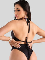 Biquíni Hot Pant Cintura Alta com Argola sem Bojo