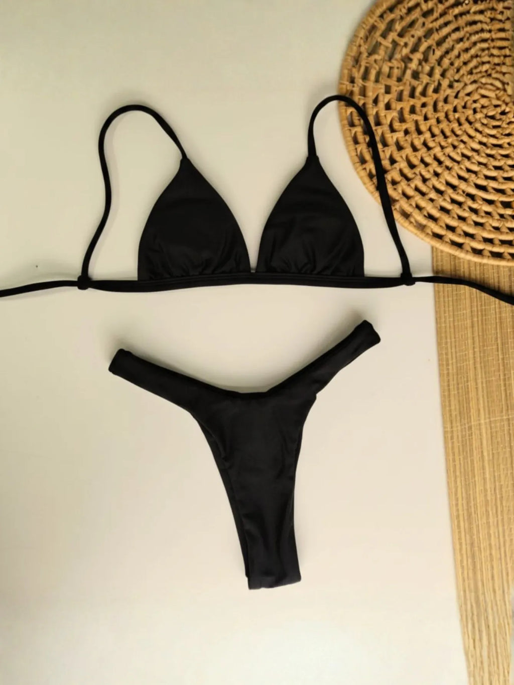 Biquíni Cortininha Fixa com Calcinha Asa Delta Fio Duplo