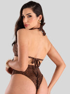 Biquíni Hot Pant Cintura Alta com Argola sem Bojo