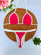 Biquíni Bronze Cortininha Fio Dental com Fita