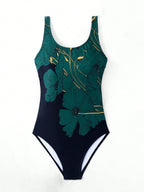 Maiô Floral de Uma Peça para Verão e Praia