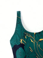 Maiô Floral de Uma Peça para Verão e Praia